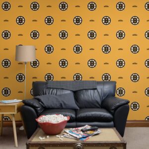 Boston Bruins: Stripes Pattern - Officially Licensed NHL Removable Wallpaper 24" x 10.5' (21.0 sf) by Fathead