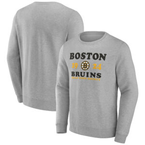 Men's Fanatics Branded Heather Charcoal Boston Bruins Fierce Competitor Pullover Sweatshirt