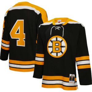 Men's Mitchell & Ness Bobby Orr Black Boston Bruins 1971 Blue Line Player Jersey
