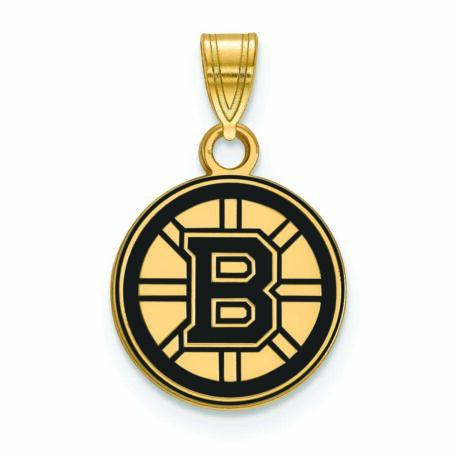 Women's Boston Bruins Gold Plated Small Enamel Pendant