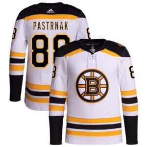David Pastrnak Men's adidas White Boston Bruins Away Primegreen Authentic Pro Custom Jersey