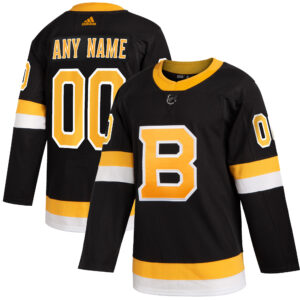Men's adidas Black Boston Bruins 2019/20 Alternate Authentic Custom Jersey