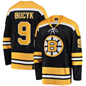Men's Fanatics Branded John Bucyk Black Boston Bruins Premier Breakaway Retired Player Jersey