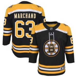 Brad Marchand Youth Black Boston Bruins Home Custom Premier Jersey