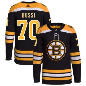 Brandon Bussi Men's adidas Black Boston Bruins Home Primegreen Authentic Custom Jersey
